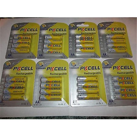 PKCELL PK Cell NIMHAA2600-4B 1.2V Rechargeable AA Battery with 2600 mAh; Pack of 4 NIMHAA2600-4B